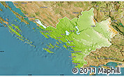 Physical Map of Sibenik, satellite outside