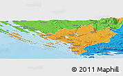 Political Panoramic Map of Sibenik