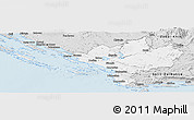 Silver Style Panoramic Map of Sibenik