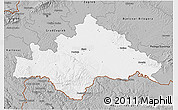 Gray 3D Map of Sisak-Moslavina