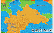 Political 3D Map of Sisak-Moslavina