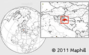 Blank Location Map of Sisak-Moslavina