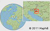 Savanna Style Location Map of Sisak-Moslavina