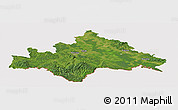 Satellite Panoramic Map of Sisak-Moslavina, cropped outside