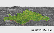 Satellite Panoramic Map of Sisak-Moslavina, desaturated