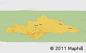 Savanna Style Panoramic Map of Sisak-Moslavina, single color outside