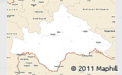 Classic Style Simple Map of Sisak-Moslavina