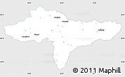 Silver Style Simple Map of Varazdin, single color outside