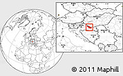 Blank Location Map of Virovitica-Podravina