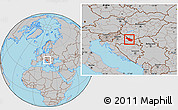 Gray Location Map of Virovitica-Podravina