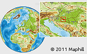 Physical Location Map of Virovitica-Podravina