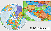 Political Location Map of Virovitica-Podravina