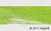 Physical Panoramic Map of Virovitica-Podravina