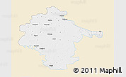 Classic Style 3D Map of Vukovar-Srijem, single color outside