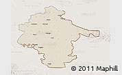 Shaded Relief 3D Map of Vukovar-Srijem, lighten