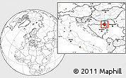 Blank Location Map of Vukovar-Srijem, within the entire country