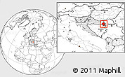 Blank Location Map of Vukovar-Srijem, highlighted country, within the entire country