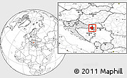 Blank Location Map of Vukovar-Srijem, highlighted country