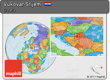 Political Location Map of Vukovar-Srijem