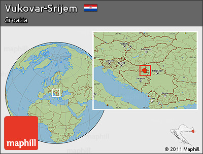 Savanna Style Location Map of Vukovar-Srijem