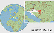 Savanna Style Location Map of Vukovar-Srijem, highlighted country