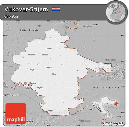 Gray Map of Vukovar-Srijem