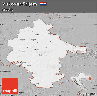 Gray Map of Vukovar-Srijem