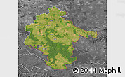 Satellite Map of Vukovar-Srijem, desaturated