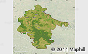 Satellite Map of Vukovar-Srijem, lighten