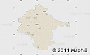 Shaded Relief Map of Vukovar-Srijem, single color outside