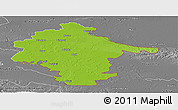 Physical Panoramic Map of Vukovar-Srijem, desaturated