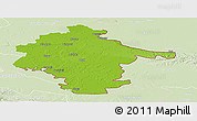 Physical Panoramic Map of Vukovar-Srijem, lighten