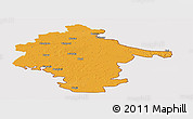 Political Panoramic Map of Vukovar-Srijem, cropped outside