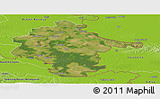 Satellite Panoramic Map of Vukovar-Srijem, physical outside