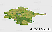 Satellite Panoramic Map of Vukovar-Srijem, single color outside