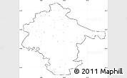 Blank Simple Map of Vukovar-Srijem, cropped outside, no labels