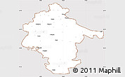 Classic Style Simple Map of Vukovar-Srijem, cropped outside