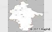 Gray Simple Map of Vukovar-Srijem, cropped outside