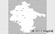 Gray Simple Map of Vukovar-Srijem, single color outside