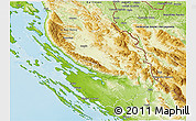 Physical 3D Map of Zadar-Knin