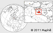 Blank Location Map of Zadar-Knin