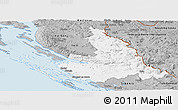 Gray Panoramic Map of Zadar-Knin