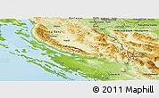 Physical Panoramic Map of Zadar-Knin