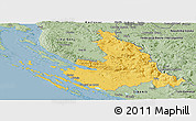 Savanna Style Panoramic Map of Zadar-Knin