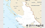 Classic Style Simple Map of Zadar-Knin