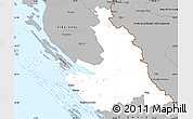 Gray Simple Map of Zadar-Knin