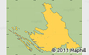 Savanna Style Simple Map of Zadar-Knin, cropped outside