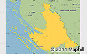 Savanna Style Simple Map of Zadar-Knin