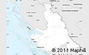 Silver Style Simple Map of Zadar-Knin