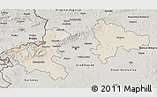 Shaded Relief 3D Map of Zagreb, semi-desaturated